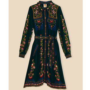 FARM Rio Black Toucan Garden Midi Dress, XL